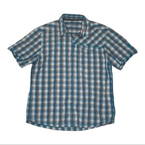 Mammut Plaid Short Sleeve Button Up Shirt Outdoors Hiking Men’s Size XL